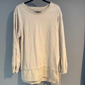 We The Free medium oversized Cream Long Sleeve Top